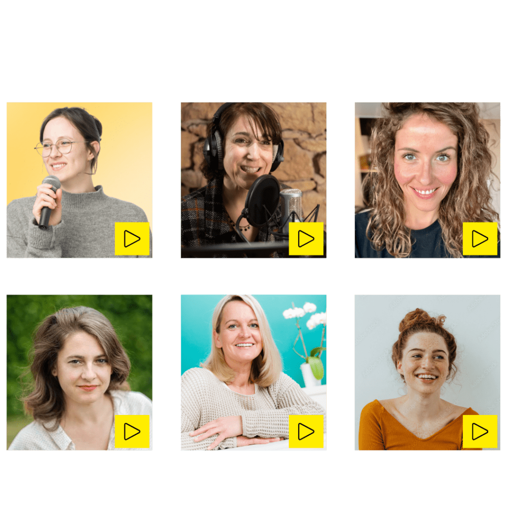 Portraits de comédiennes spécialisées dans la communication et l’animation de salons professionnels