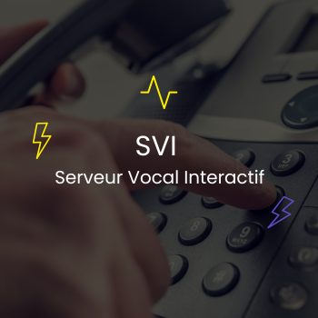 Main interagissant avec un serveur vocal interactif (SVI) pour personnaliser les messages d'accueil