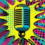 Image pop-art de microphone