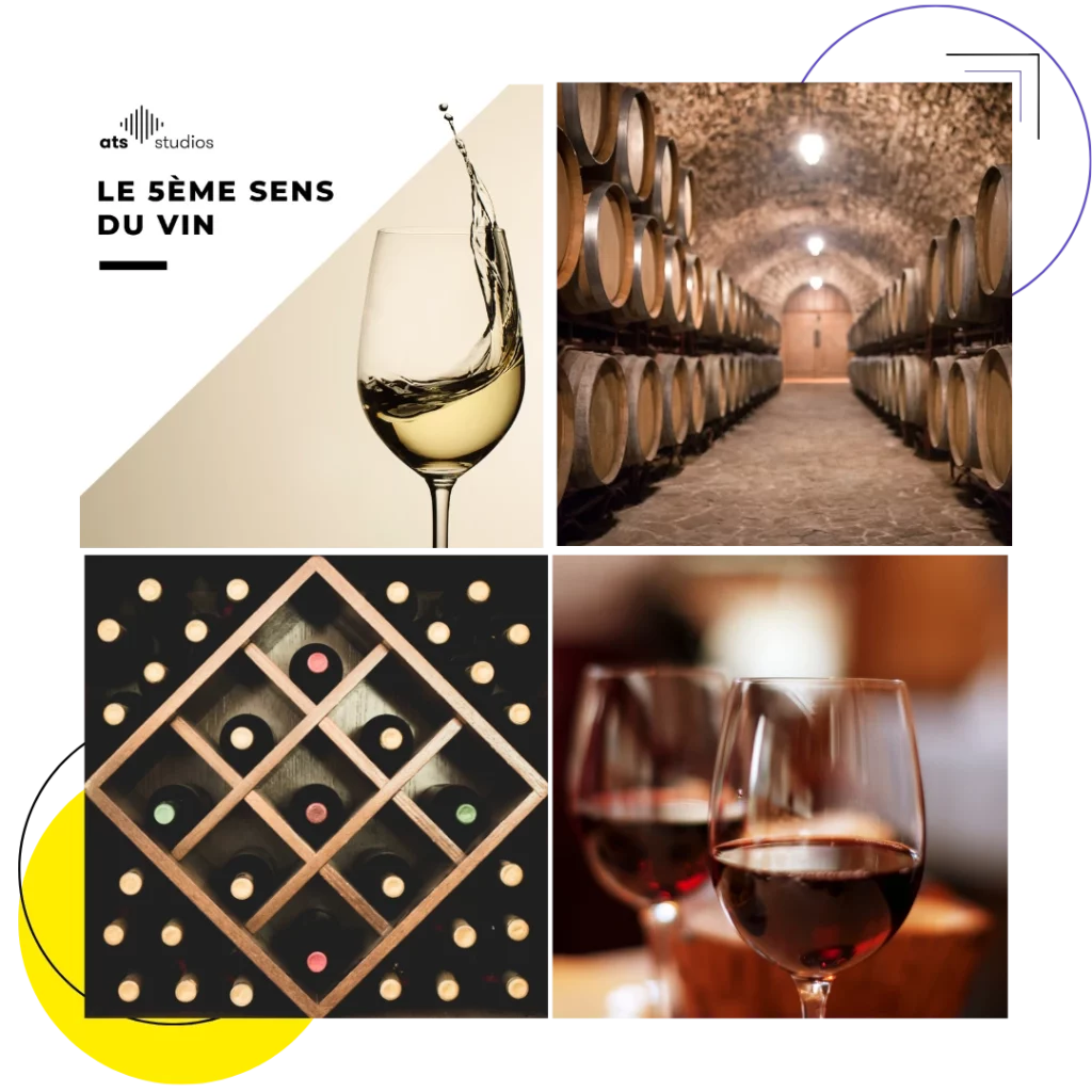 Sélection de vins associés à une ambiance musicale immersive.